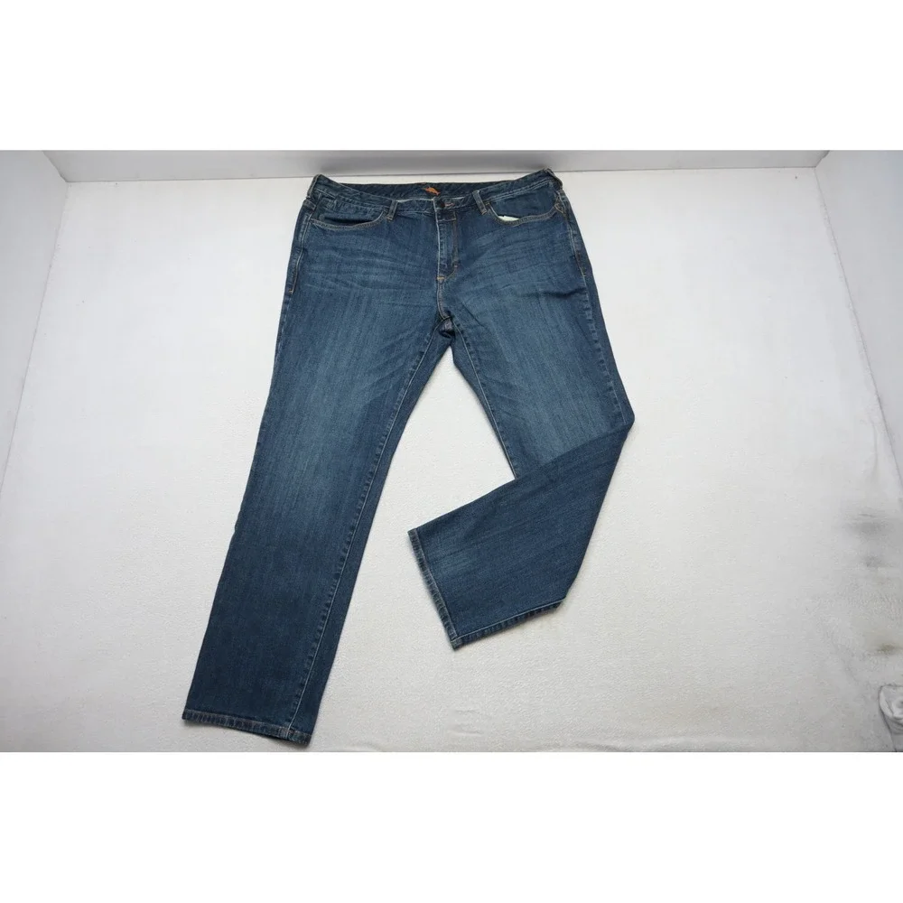 Tommy Bahama Vintage Straight Jeans Mens 42/32 Blue Stretch Medium Wash Denim‎